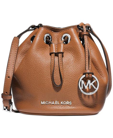 michael michael kors jules drawstring leather bucket bag|Michael Kors bucket bag sale.